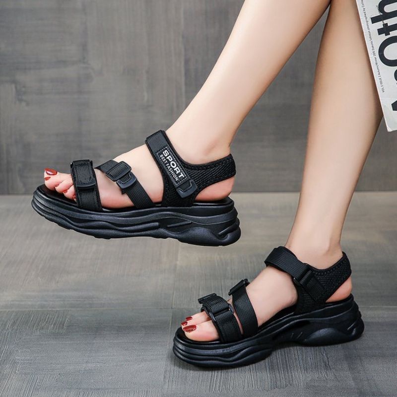 DDS8099 Sandal Wedges Wanita Fashion Import SD Tali Belakang Ready Jakarta Bisa COD (With Box)