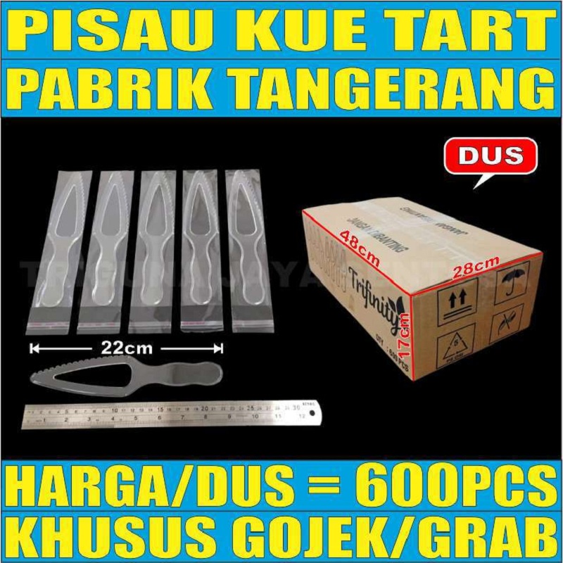Pisau kue tart tar bening per dus cake ultah ulang tahun perkawinan nikah gojek tangerang