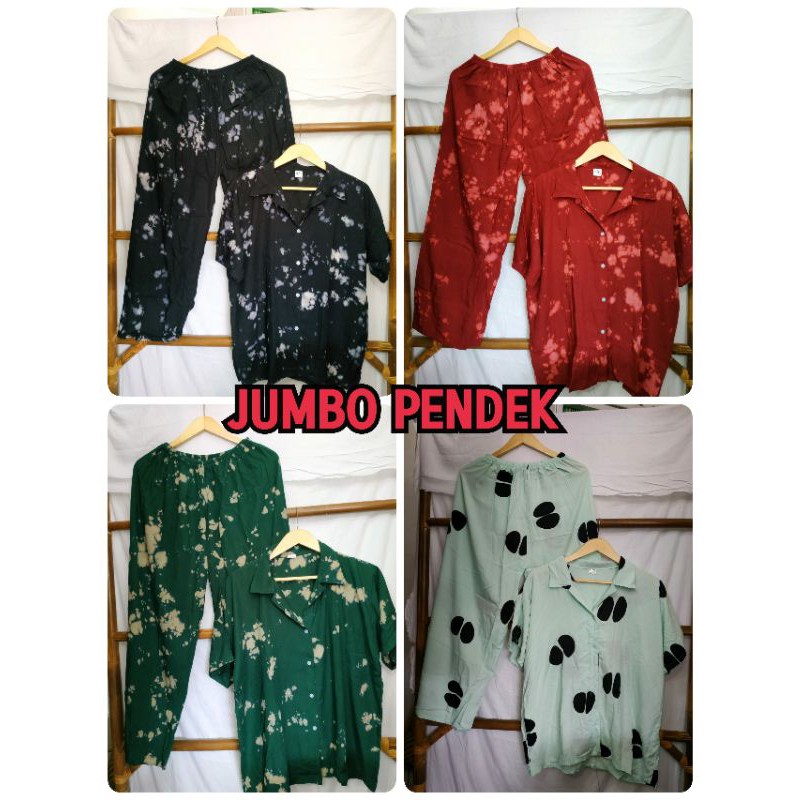 Set Piyama/ Setelan Wanita Murah/ Setelan Piyama Wanita Tie Dye Jumbo Bali