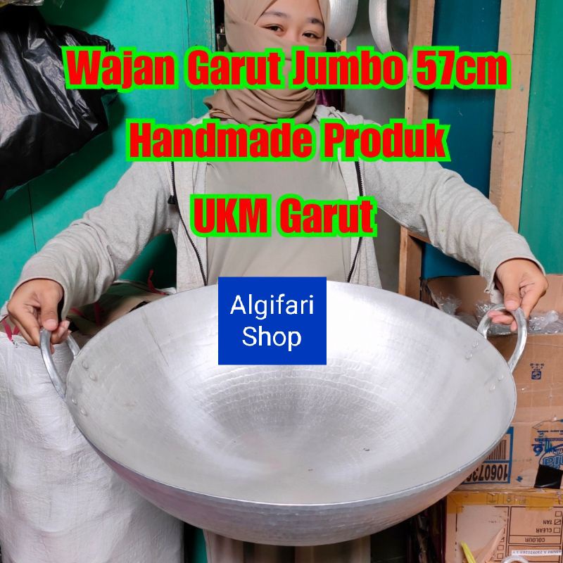 Wajan Kuali Super Jumbo 57cm Penggorengan Alumunium Tradisional Handamade Garut