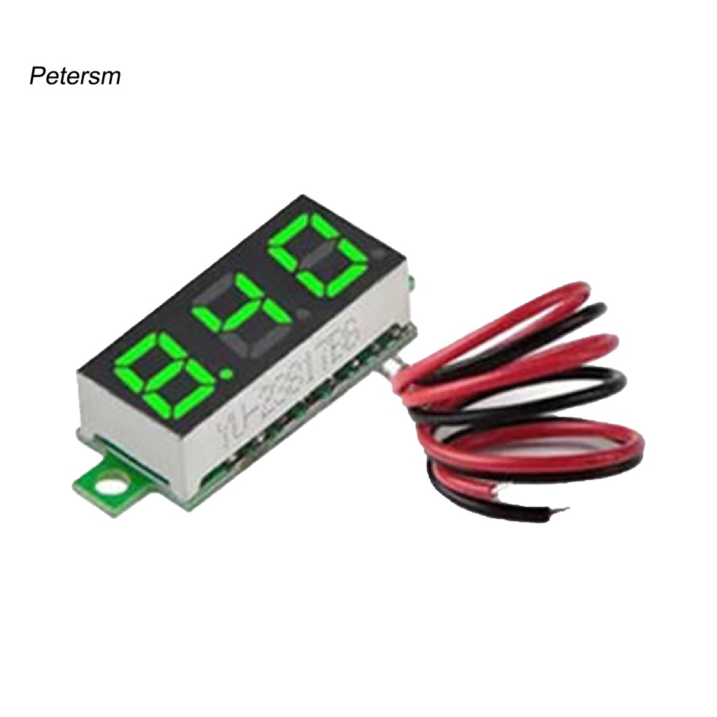 PP   Four Colors Mini Voltmeter Two-Wire Display Panel Voltage Tester Easy Installation for Car