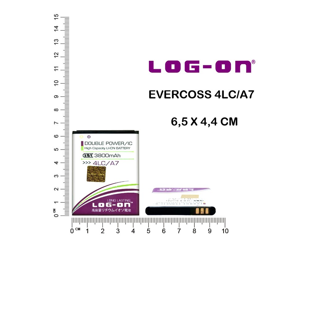 BATERAI EVERCOSS A7 / 4LC - LOG ON DOUBLE POWER BATTERY BATRE