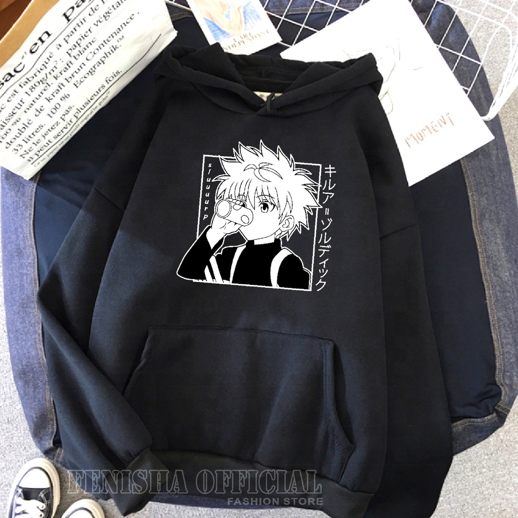 FenishaStore Sweater Hoodie Wanita ANIME KILLUA Size M, L, XL, XXL / Sweater Hoodie Korean Style / Sweatshirt Hoodie Wanita - Bisa Bayar Ditempat COD