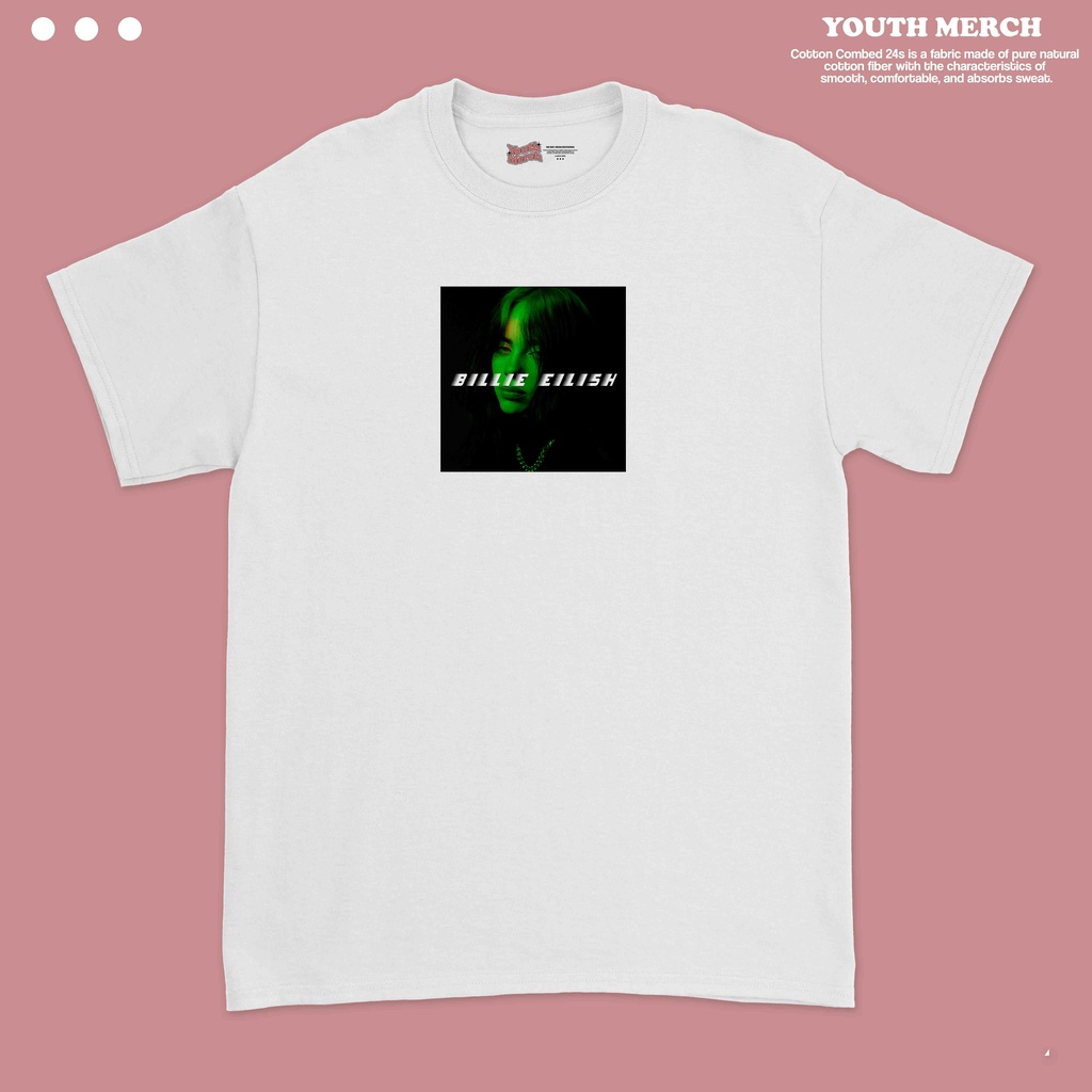 Kaos Musik Billie Eilish Green - Musik Merch | Unisex | Baju Billie Eilish | Billie Eilish Tees