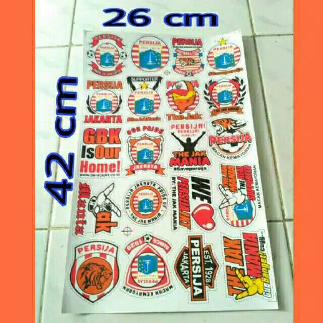 

Bisa bayar Di tempatSticker Persija uk 42x26 Perlembar