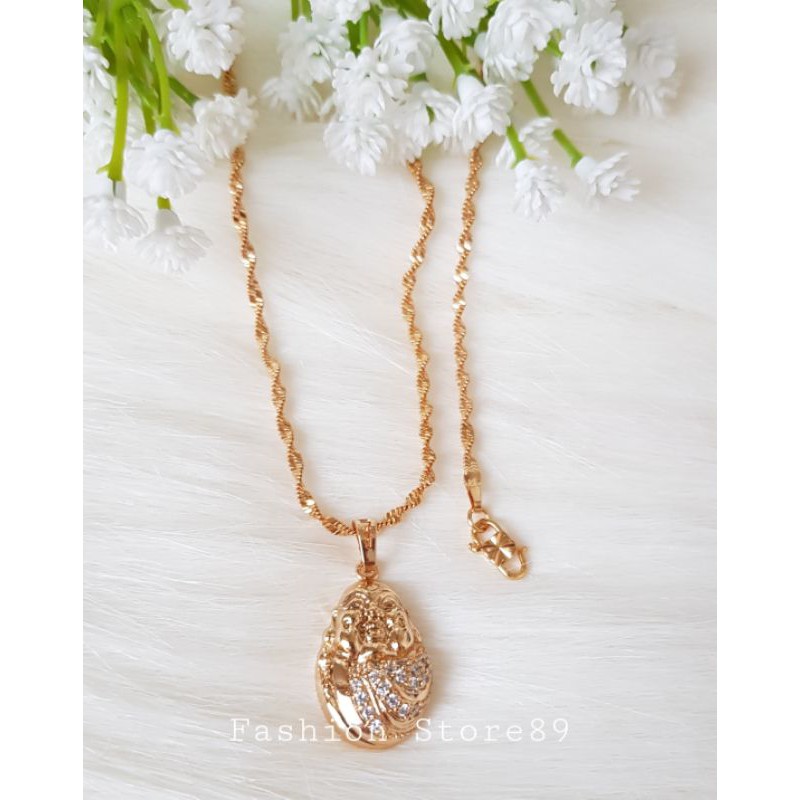 Kalung Liontin Buddha Maitreya kalung fashion buddha kalung budha maitreya Mi Le Fo import xuping