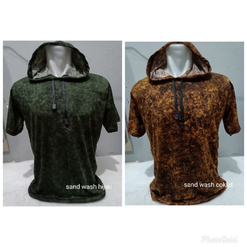 kaos hoodie sand wash size S-5XL