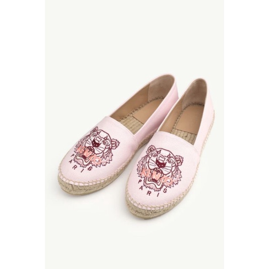 sepatu KENZO Women Tiger Espadrilles in Pink/Orange Canvas