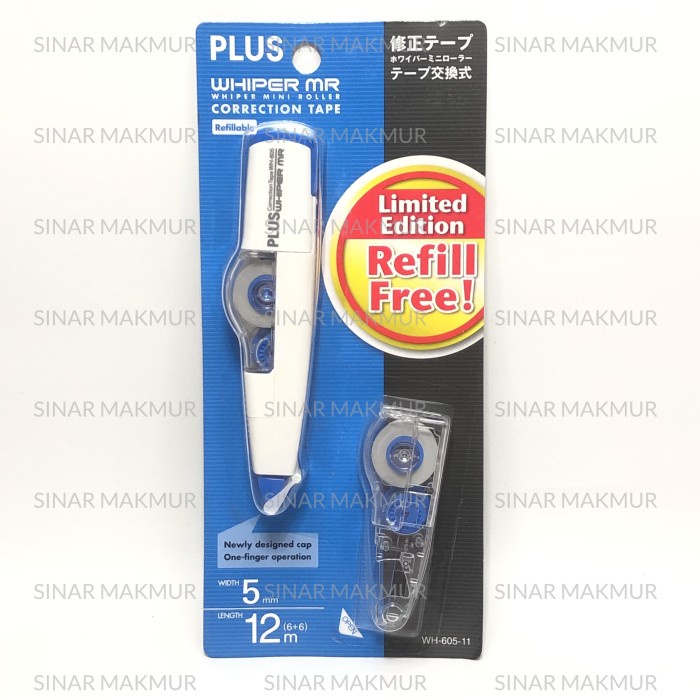 

Jual Correction Tape / Tipe Kertas Plus Whiper Mr Wh-605-11 Trendi