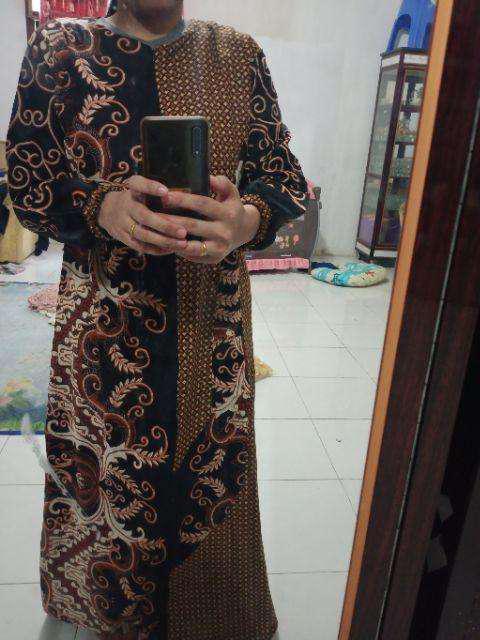 Gamis Jumbo Dewasa Kombinasi - Batik Gamis Allsize Jumbo Busui