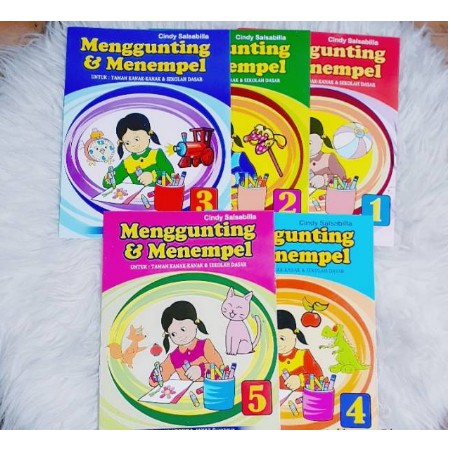 Buku Anak Seni Menggunting Dan Menempel Untuk PAUD TK &amp; SD - Buku TK dan PAUD