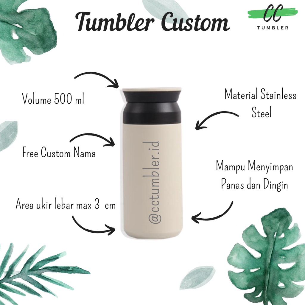 TUMBLER CUSTOM  / TUMBLER GRAFIR /  TERMOS PREMIUM  / CUSTOM NAMA /TUMBLER TREVELER/ CUSTOM TUMBLER