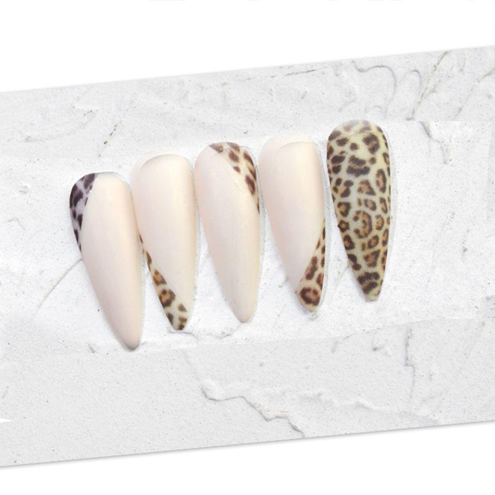 AUGUSTINA Agustina Leopard Stiker Kuku Wanita Hewan Stiker Ular Manicure Perekat Decals