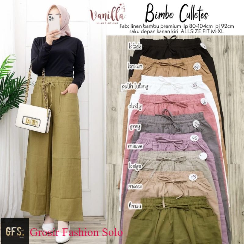 Bimbo Cullotes | Celana Kulot Crinkle by vanilla