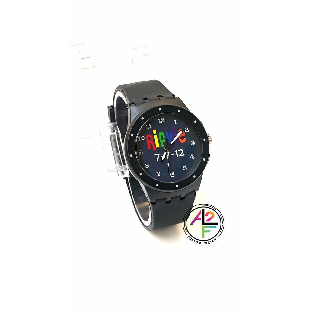 JAM TANGAN CUSTOM MURAH SWATCH CUSTOM BOX MIKA