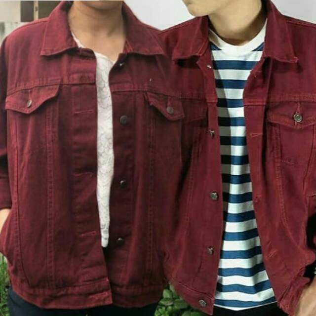 ( MAMJOYEL )Jaket Jeans Couple Warna Pria Wanita | Jaket Pasangan ( HARGA SEPASANG )