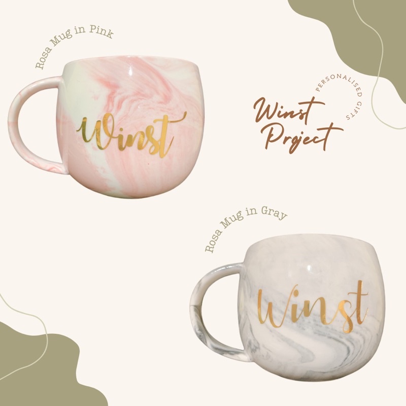 MUG CUSTOM NAMA CANTIK MARBLE MURAH