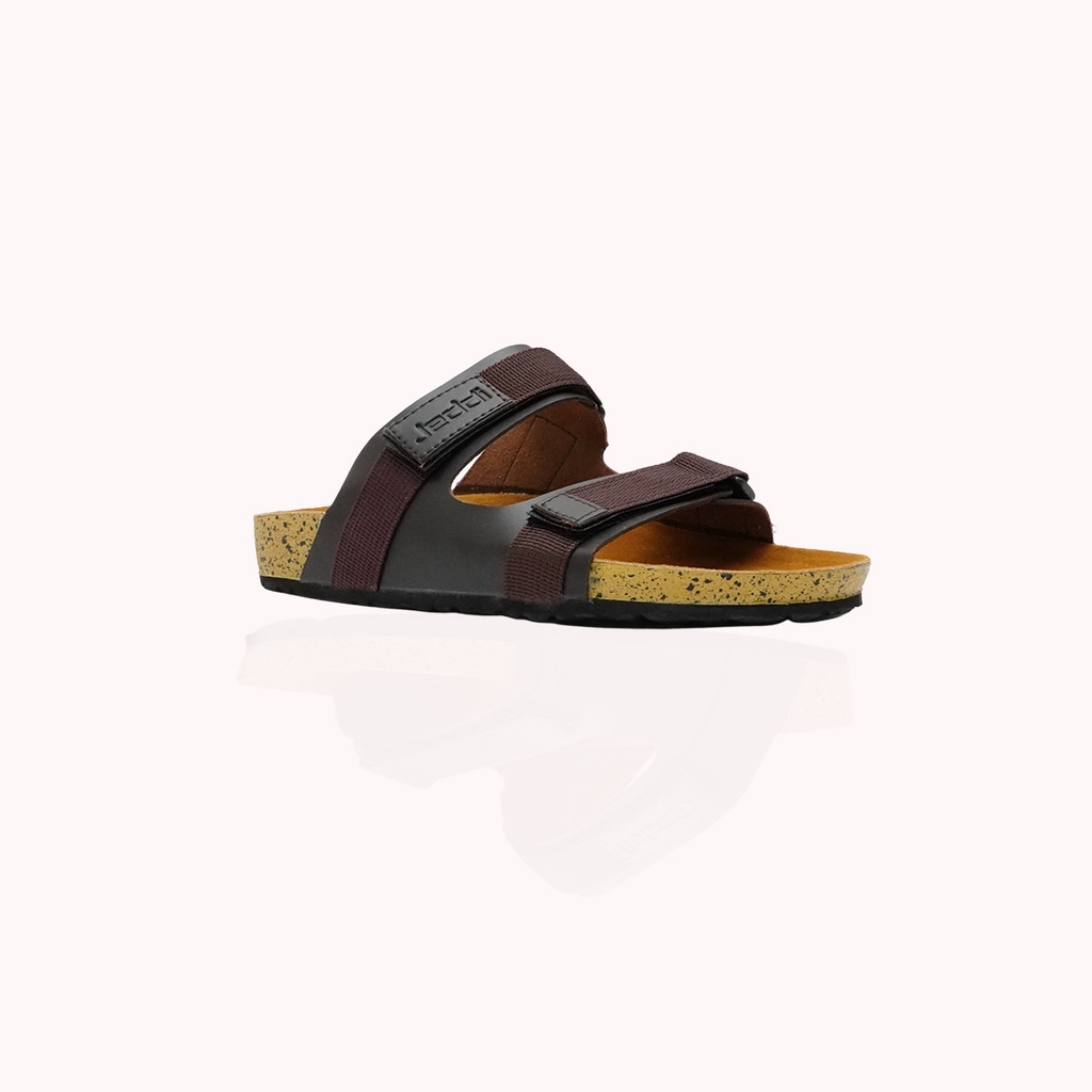 JEDDI [PYBS 201] Sandal Pria Wanita Selop Puyuh Sandal Kasual Kulit Sandal Selop Velcro Ban 2 Sendal Birken