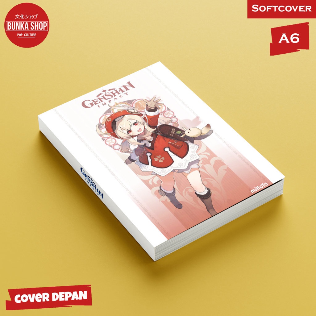 

Pocket Note Game Genshin Impact Klee Softcover A6 Softcover Buku Tulis Catatan Notes Agenda Planner Jurnal