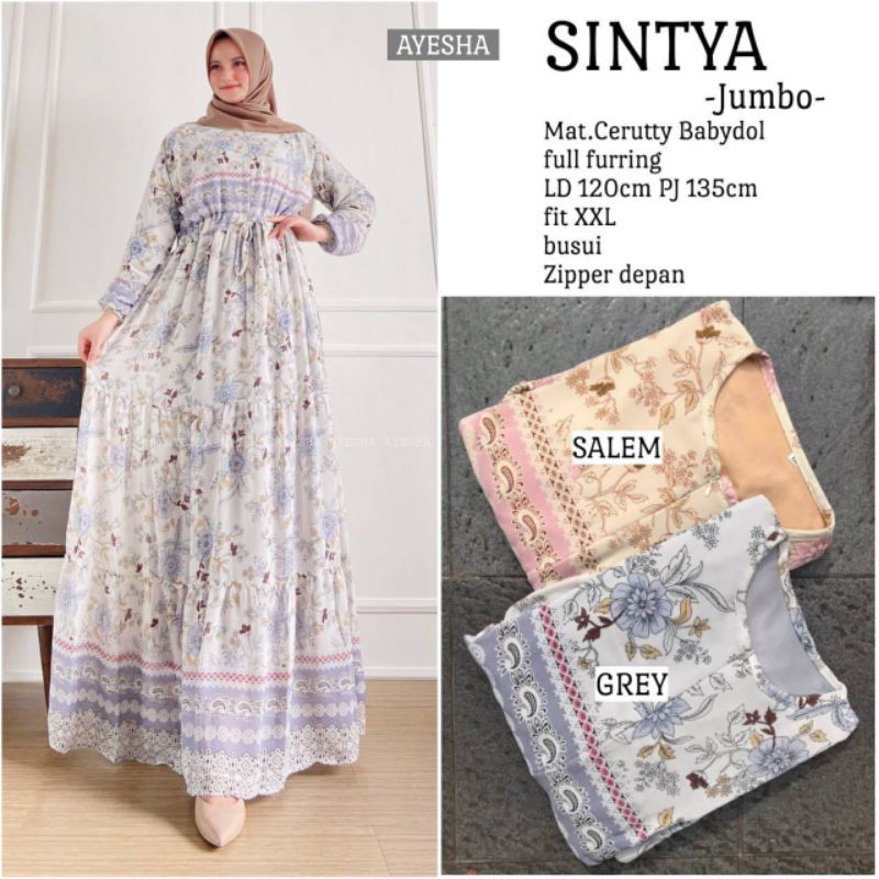 Sintya Cerutty Baby Doll Full Puring Dress Ld 120 jumbo