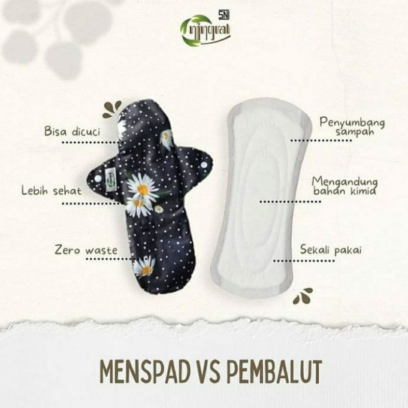 Menspad Pembalut Kain Ningrat Pembalut Cuci Ulang Pentyliner Day Maxi Night