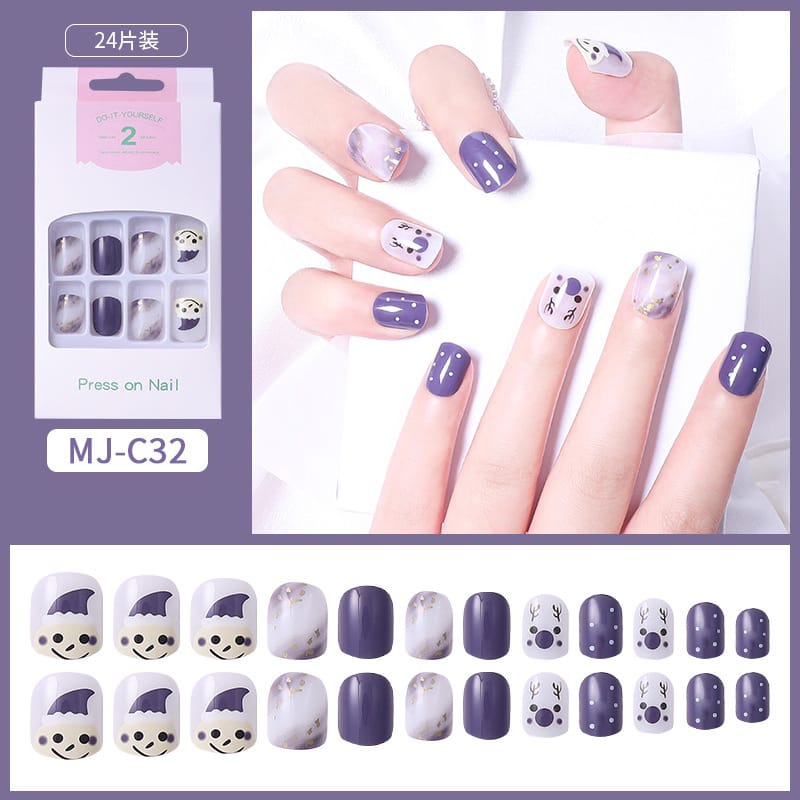 Kuku Palsu 24 pcs nail art korean style