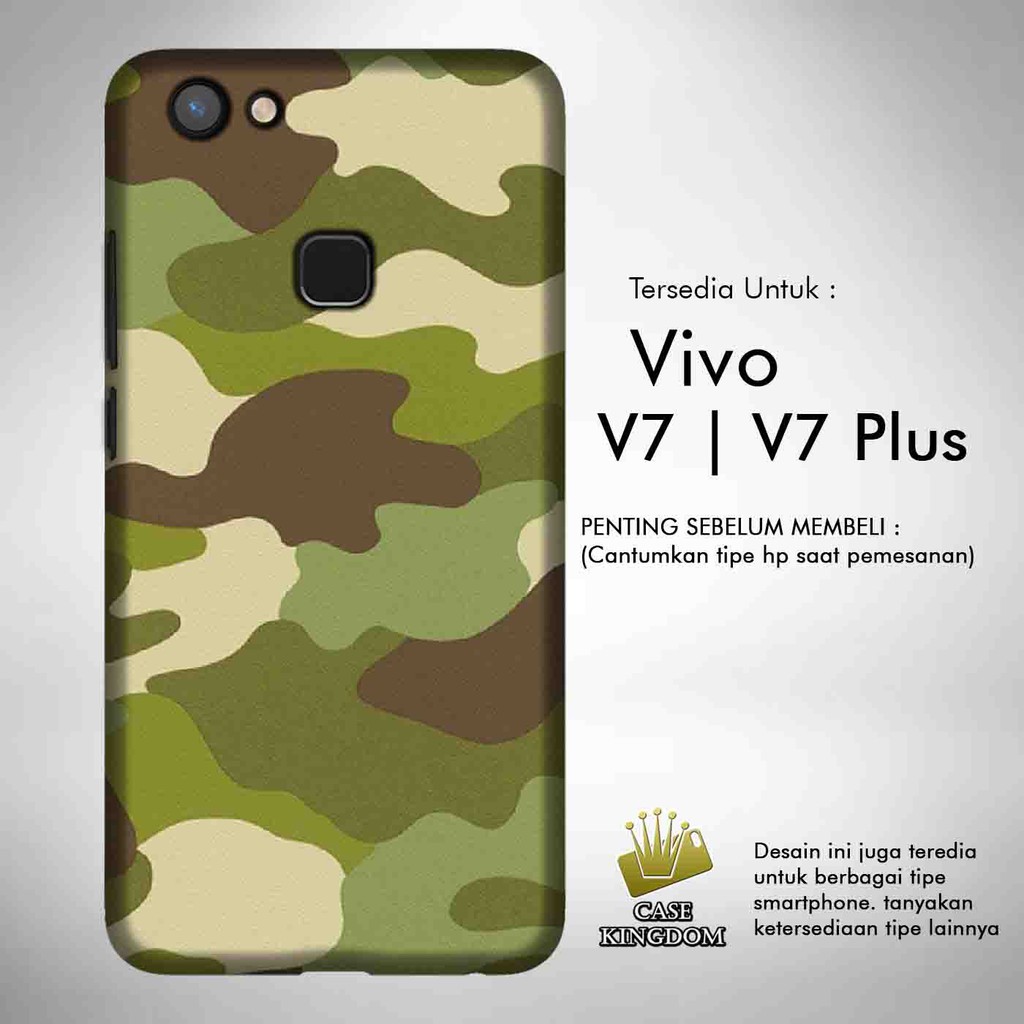Army Camo 2 Casing Custom Vivo V7 atau V7 Plus Case Cover