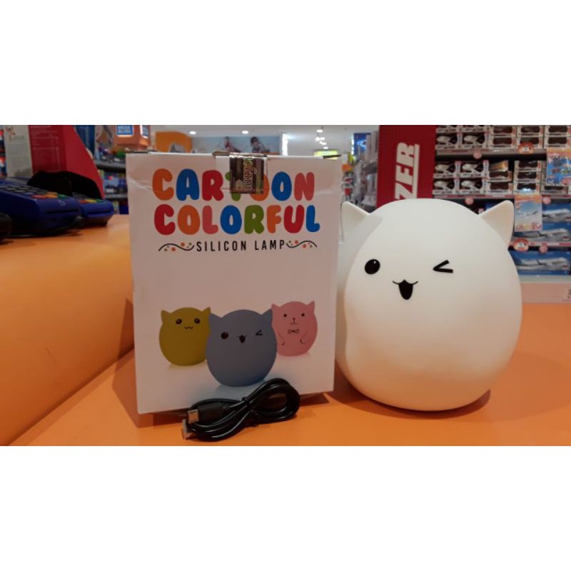 Sale mainan : Cartoon colourful Silicon Lamp