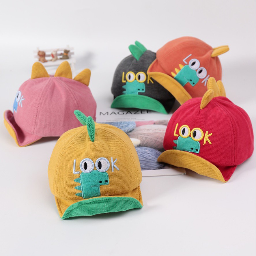 Topi baseball anak / topi baseball anak import motif dinosaurus look