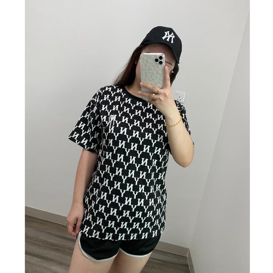 Overtee Tshirt Oversize Wanita Lengan Pendek Motif N Full Print BORDIR - 100% Import