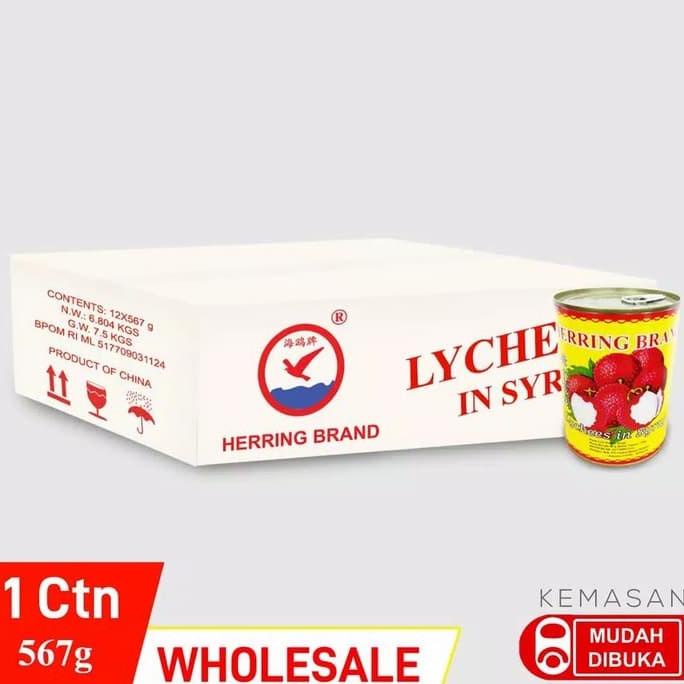 

Herring Brand Full Carton Buah Leci /Lychees in syrup 567gr - 1Ctn ---Termurah---