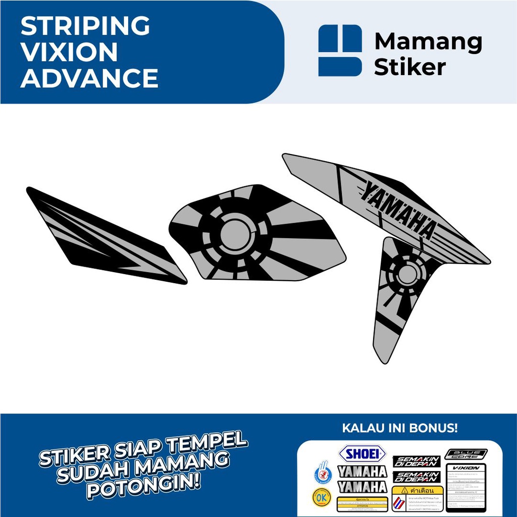 STRIPING VIXION ADVAN 150 NVA VARIASI 5 POLOS/STIKER YAMAHA VIXION ADVANCE 2015 2016 2017/STICKER VI