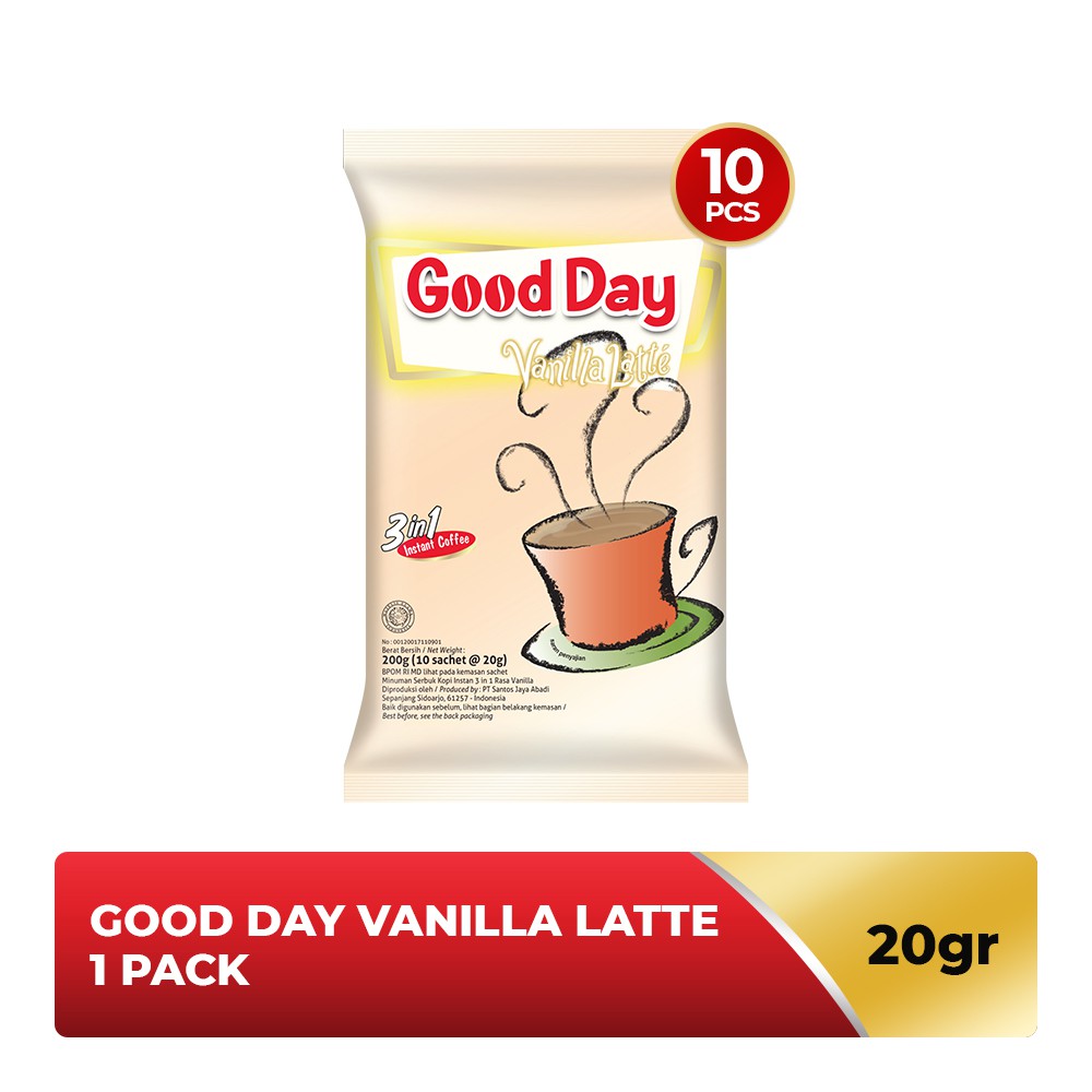 

GOOD DAY Vanilla Latte 1 Pack (10 x 20 gr)