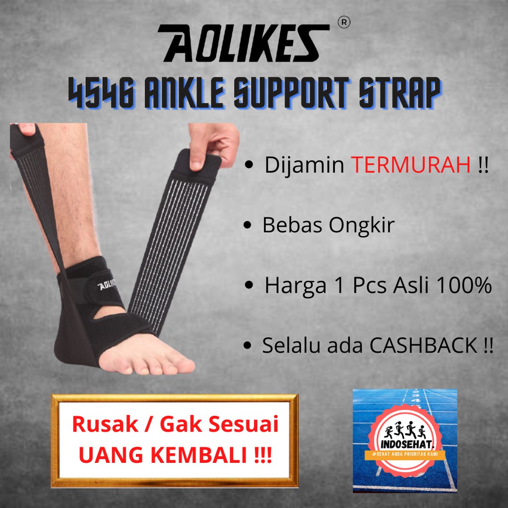 AOLIKES 4546 Ankle Support + Wrap / Ankle Brace - Deker Pelindung Engkel Kaki, Pergelangan Kaki