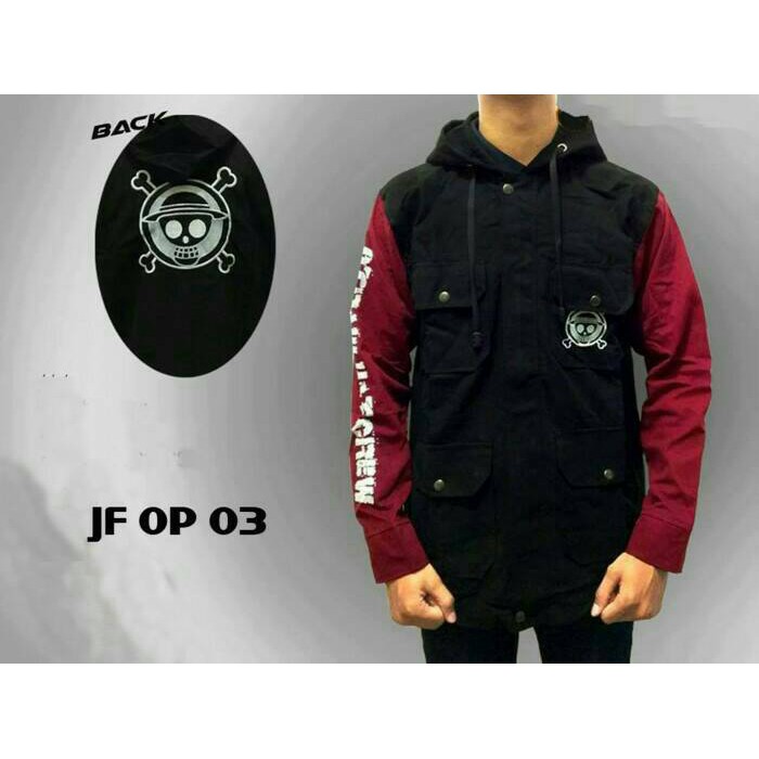 JAKET ANIME | JAKET CANVAS STRAW HAT (JF OP 03)