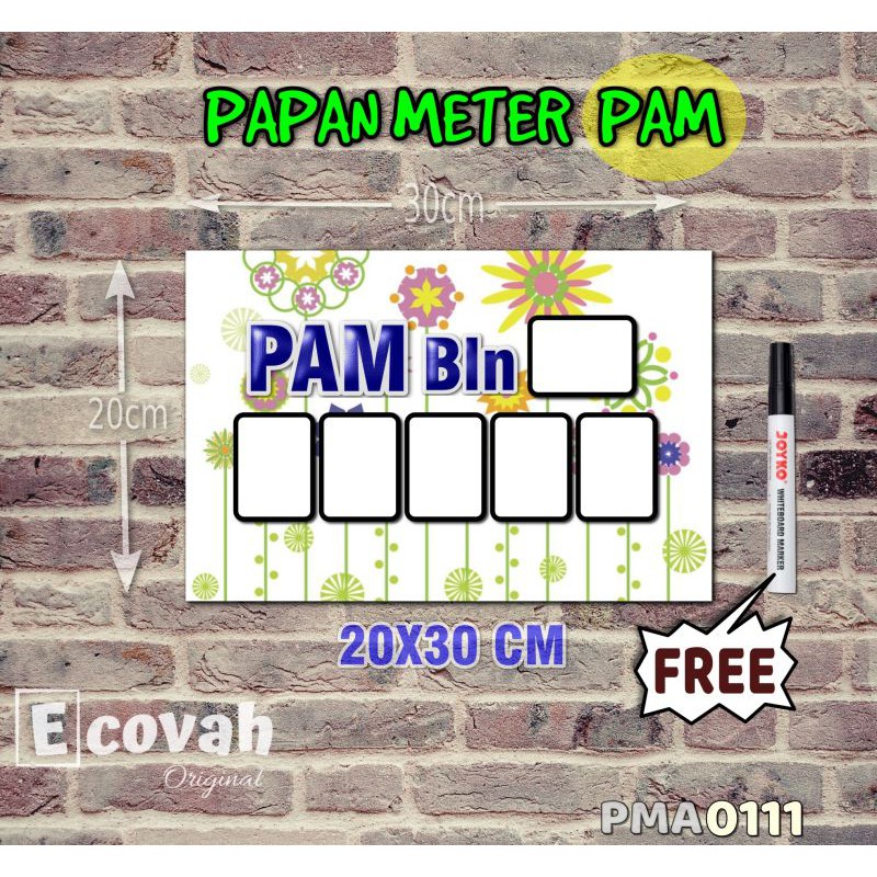 

Ecovah Papan Meter Listrik PLN PAM motif Unik - Floral 11