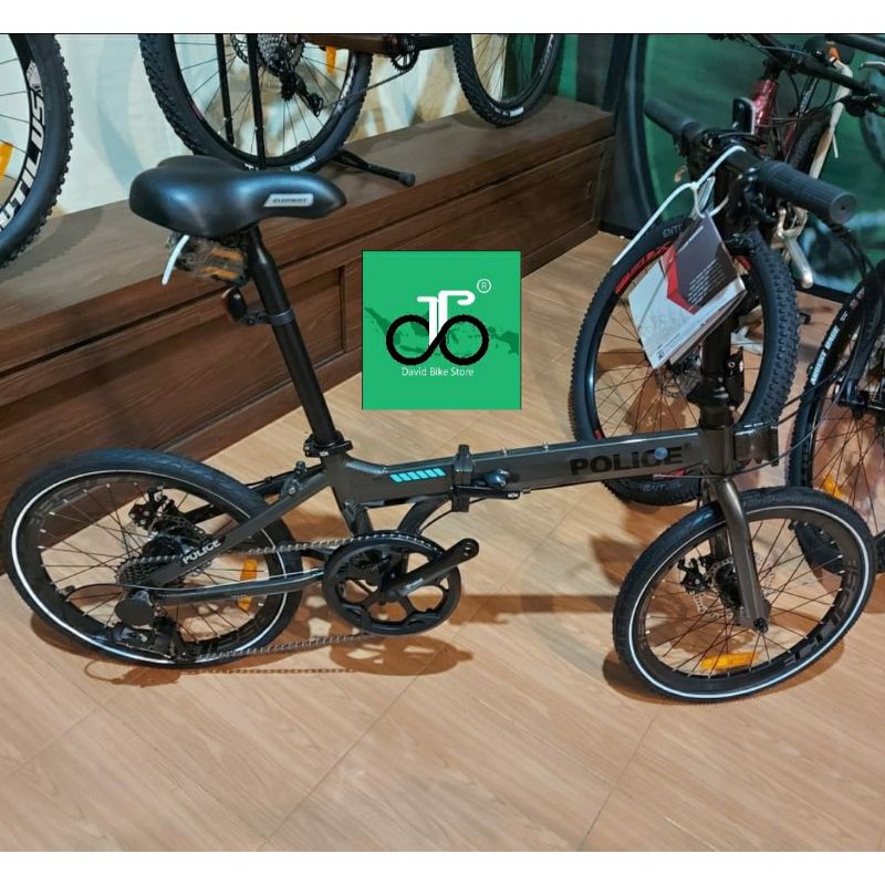 Sepeda Lipat 20" Police Texas 8speed (TERBARU)