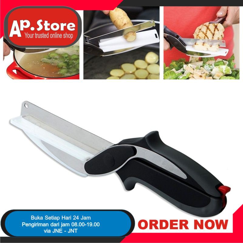 

CLEVER CUTTER PISAU GUNTING SAYUR DENGAN TATAKAN