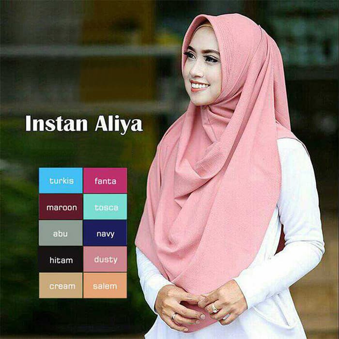 (Hijab, Kerudung, Khimar, Bergo, scarf) Jilbab Instant Syari Aliya Pad _hijab instant
