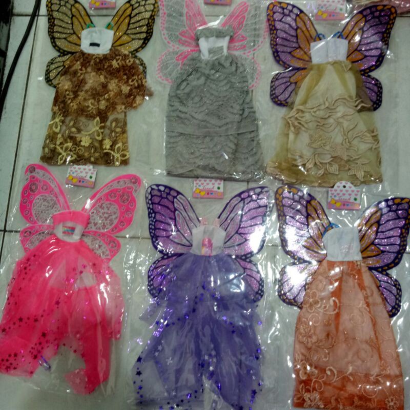 Mainan anak perempuan princes baju boneka cewek cantik - BAJU SAJA SAYAP LEBAR