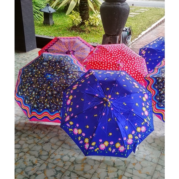 Payung Lipat 2 Motif Kembang Cantik