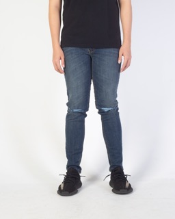  Celana  Jeans Sobek  Ripped Jeans Pria Slim Fit Bahan Soft 