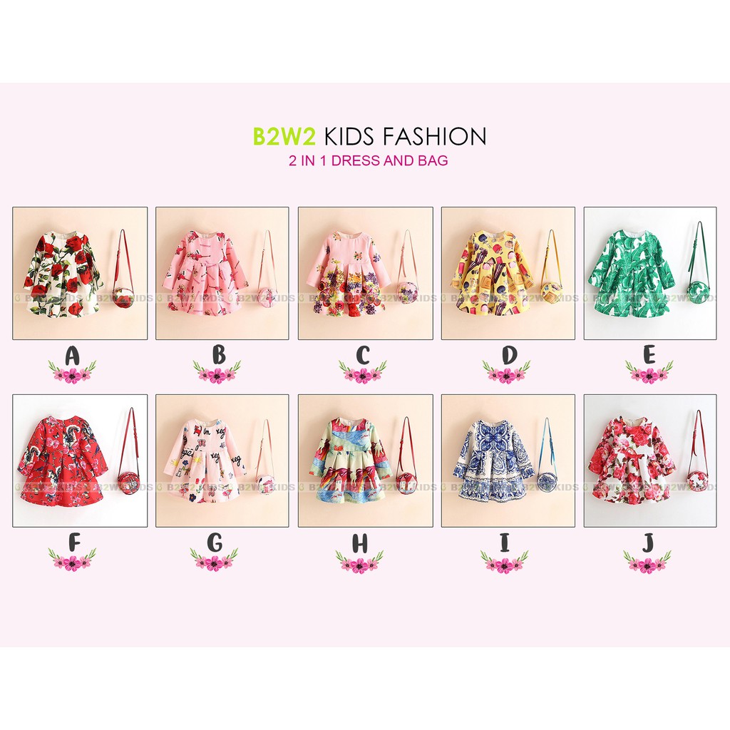 BW DRESS ANAK LONG BONUS BAG TEEN