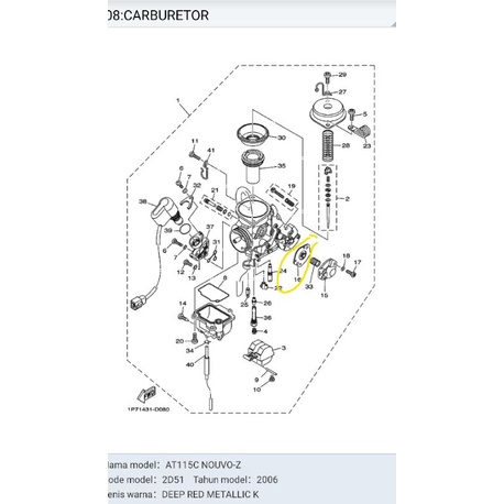 Diphragm diafragma karbulator nouvo z nouvo lele scorpio satria fu spin original