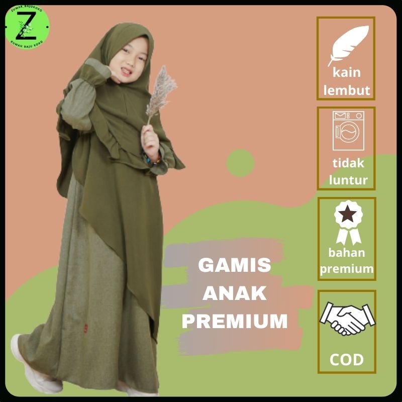 Baju pakaian gamis dress nibras muslim katun madina madinah couple syari syar'i anak anak balita per