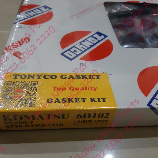 Packing Set Gasket kit Overhoul 6D102 PC 200-7 PC200-7 Tonyko