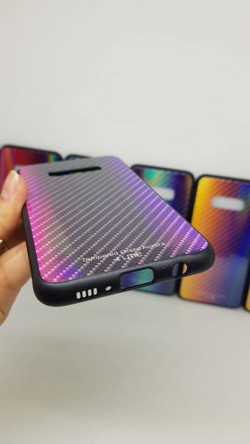 Glass Case Samsung S10E 5.8 inchi UME PATTERN Samsung S10e Bumper Rainbow Glass Samsung G970