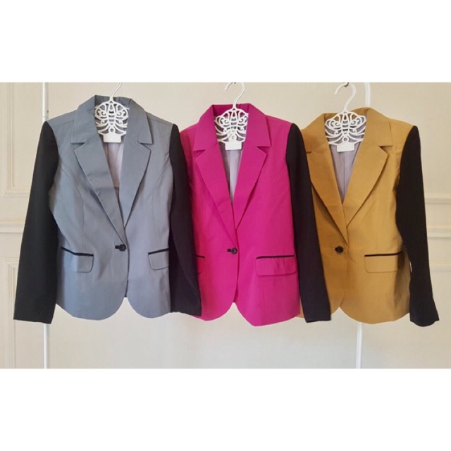 BLAZER KANTOR KREM ABU PINK . BLAZER ABU . BLAZER PINK