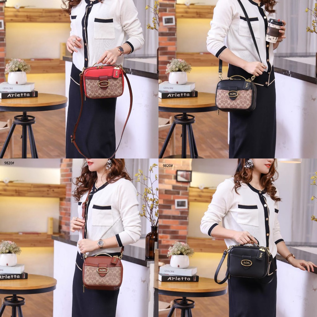 Coa Lunch Box Bag + Box Crossbody or Shoulder Bag 9820