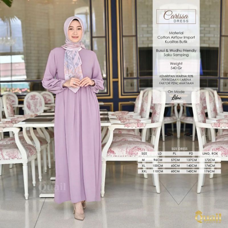 [NEW] CARISSA DRESS ORI QUAIL HIJAB